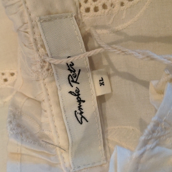 Simple Retro Victoria 100% Cotton Ruffle Mandarin Shirt - Picture 7 of 8